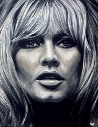Brigitte Bardot by Pete Humphreys - Original Painting on Stretched Canvas sized 28x36 inches. Available from Whitewall Galleries